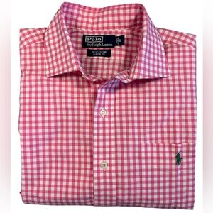 Pink gingham POLO by Ralph Lauren,  Westerton classic fit, size large
